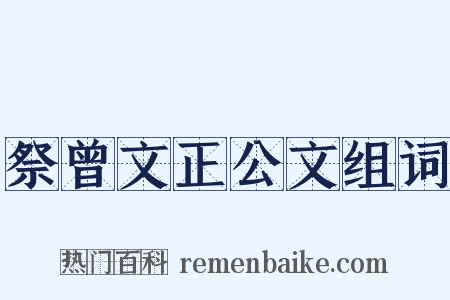 祭曾文正公文组词是什么意思的图片